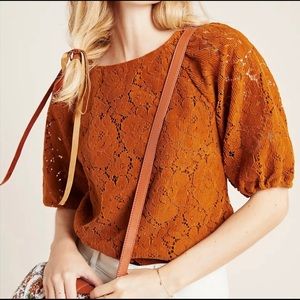 Anthropologie Dolan Corduroy Laser Cut Top